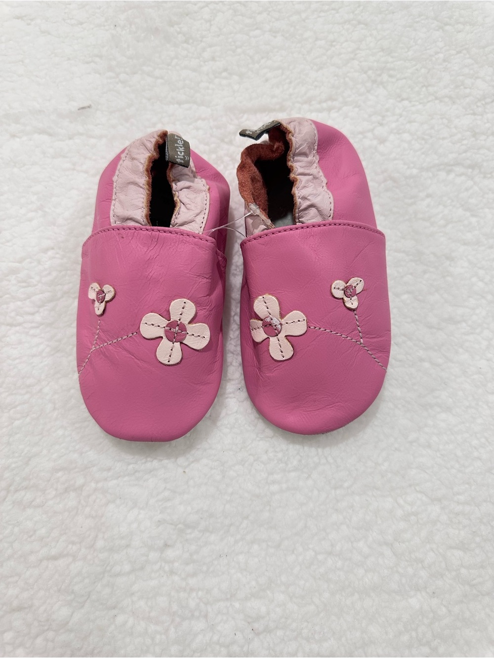 Pink Leather baby shoes